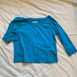 Blue 3/4 sleeve shirt